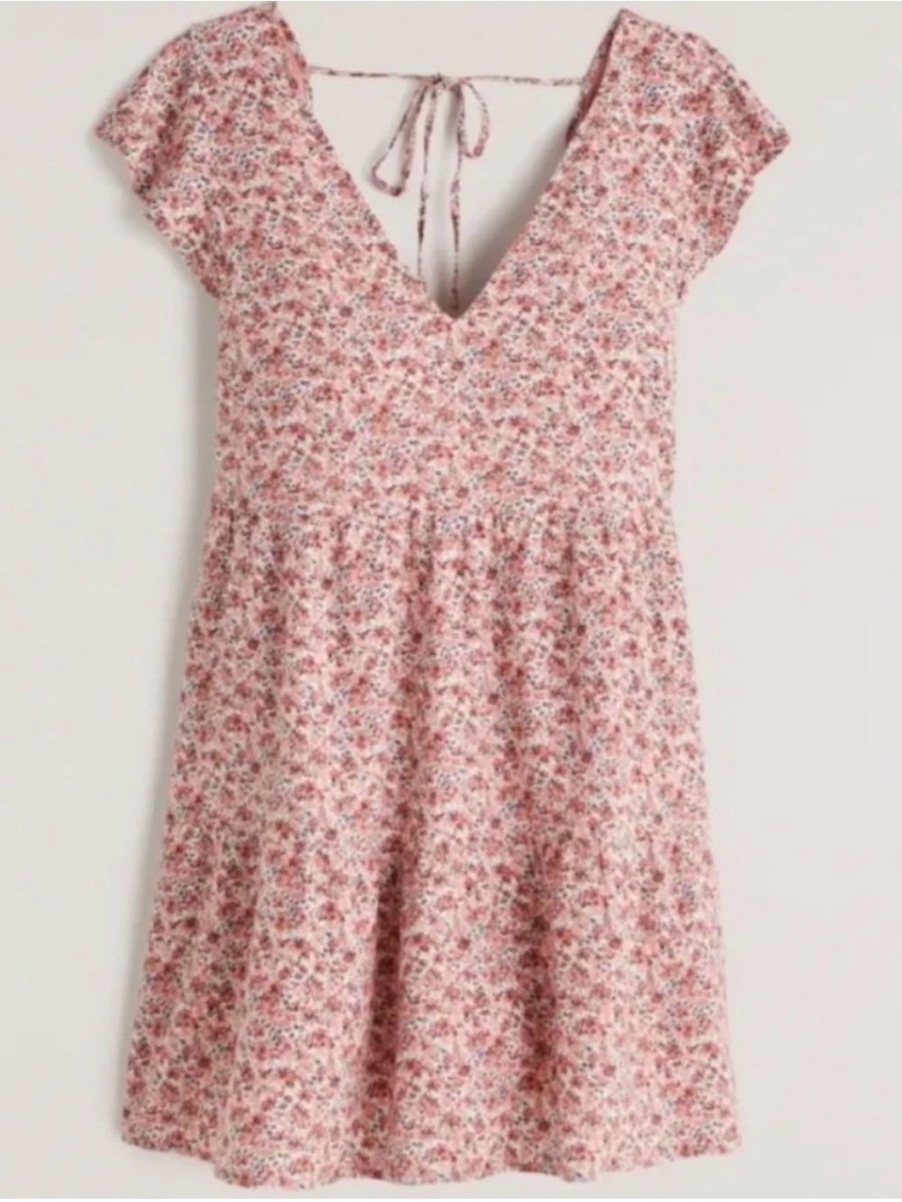 Abercrombie & Fitch Pink Floral Flutter Sleeve Dress